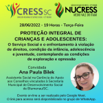 Evento on-line NUCRESS Médio Vale do Itajaí: Proteção Integral de Crianças e Adolescentes