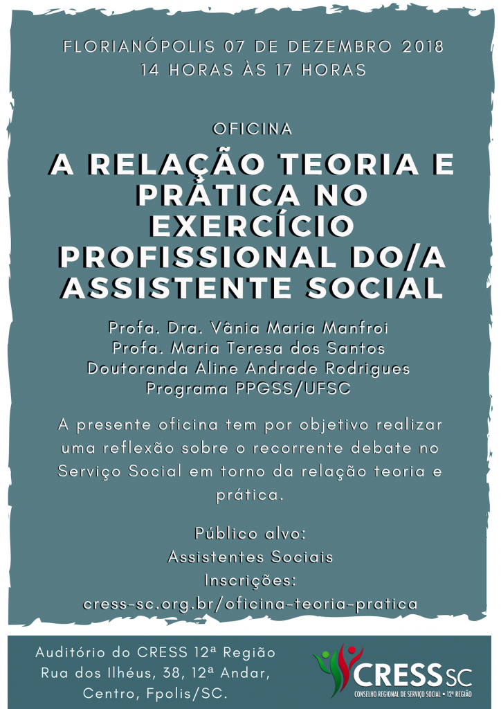 Oficina – A Relação Teoria E Prática No Exercício Profissional Do/a ...