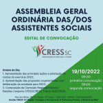 ASSEMBLEIA GERAL ORDINÁRIA DAS/DOS ASSISTENTES SOCIAIS