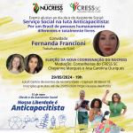 NUCRESS Sul Convida – Evento alusivo ao dia da e do Assistente Social: Serviço Social na luta Anticapacitista: Por um Brasil de pessoas humanamente diferentes e totalmente livres
