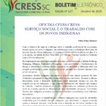Boletim Eletrônico nº 127 – Oficina CFESS CRESS: Serviço Social e o Trabalho com os Povos Indígenas