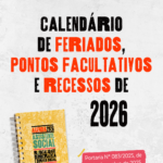 PORTARIA N° 083/2025.Define o calendário de feriados, pontos facultativos e recesso