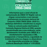 Comunicações destinadas à Comissão Regional Eleitoral