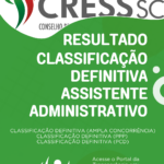 Resultado da Classificação Definitiva do Processo Seletivo – Assistente Administrativo